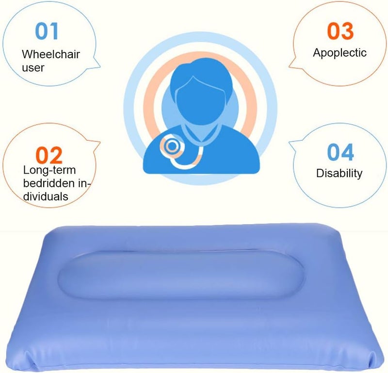 woobles وسائد سرير قابلة للنفخ، علاج للمرضي طريفة قابلة للنفخ، غطاء بديل هادئ لمنع قرح الفراش لكبار السن المعاقين، تنفس وراحة لتخفيف الألم (320x550) - Image 5